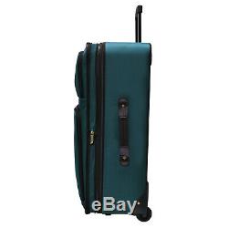 Travelers Choice Ultimate 5pc Teal Expand Luggage Tote Suitcase Travel Bag Set