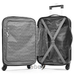 Travelers Club Midtown Hardside 4-Piece Luggage Travel Set Expandable Black