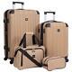 Travelers Club Midtown Hardside 4-piece Luggage Travel Set Expandable Tan