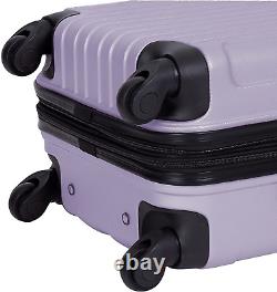 Travelers Club Midtown Hardside Luggage Travel Set, Lilac, 4-Piece Set