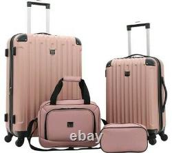 Travelers Club Unisex 4-Piece Luggage Value Set 26 Inches Rose Gold Size OSFA