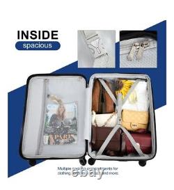 Travelhouse 3 Piece Hardside Luggage Set Hardshell Expandable Lightweight Suitca