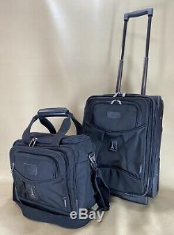 Travelpro Crew 4 Black Set 18 Upright Wheeled Carry On Suitcase & 12 Tote Bag