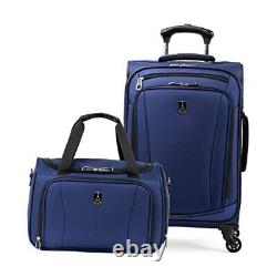 Travelpro Runway 2-piece Luggage Set, Carry on Softside Soft Tote/Carry-on Blue