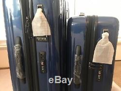 Tumi V3 Expandable Luggage Set Blue International & Short Trip case $1400