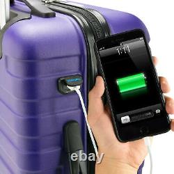 U. S. Traveler Bondi 3-Piece Spinner Luggage Set with USB Smart Carry-On