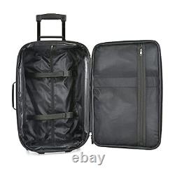 U. S. Traveler Rio Rugged Fabric Expandable Carry-on Luggage Set, Grey, 2 Wheel