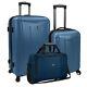 Us Traveler 3pc Hytop Large & Carry-on Spinner Luggage & Under Seat Tote Bag Set