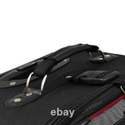 US Traveler Black New Yorker 3-Piece Expandable Rolling Luggage Suitcase Bag Set