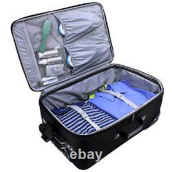 US Traveler Blue New Yorker 3-Piece Expandable Rolling Luggage Suitcase Bag Set