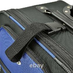 US Traveler Blue New Yorker 3-Piece Expandable Rolling Luggage Suitcase Bag Set