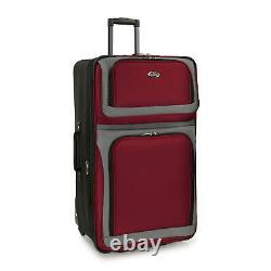 US Traveler Red New Yorker 3-Piece Expandable Rolling Luggage Suitcase Bag Set