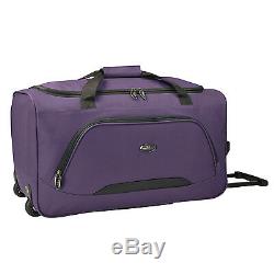 US Traveler Vineyard 4pc Lightweight Rolling Luggage Duffel Suitcase Tote Set