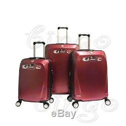 USA 20 24 28 Polycarbonate 3pcs Travel Luggage Set Spinner Suitcase TSA Red