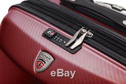USA 20 24 28 Polycarbonate 3pcs Travel Luggage Set Spinner Suitcase TSA Red