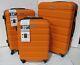 Used Coolife 3 Piece Hard Shell Suitcase Luggage Set Tsa Lock Orange A537 $179