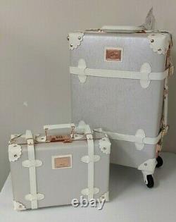 Urecity Stylish Luggage Sets of 2 Pieces New, White Rose