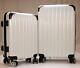 Used Coolife 2 Piece Set Hard Shell Suitcase Luggage Tsa Lock White B422 $179