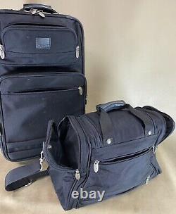 Used DAKOTA Tumi Black Carry On Set 22 Upright Wheeled Suitcase & 16 Tote
