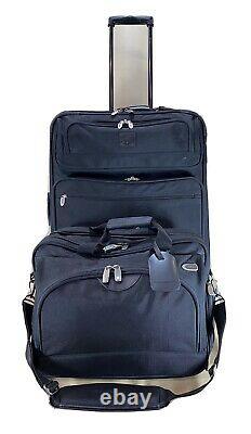 Used DAKOTA by Tumi Black Set 25 Upright Wheeled Suitcase & 16 Exp Briefcase