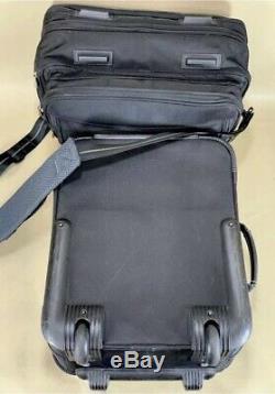 Used Dakota by Tumi Black Carry On Set 16 Briefcase & 18 Upright Suitcase