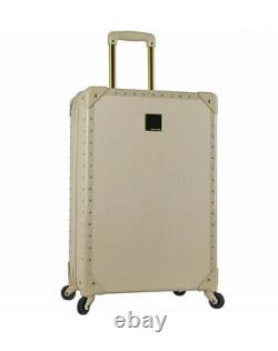 VINCE CAMUTO LATTE JANIA 2-pcs LUGGAGE SET SPINNER WHEELS GOLD STUDS MSRP 1080