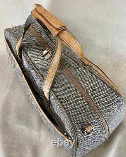 VTG HARTMANN Tweed Belting Leather Set 22 Rolling Suitcase & 21 Duffle Bag