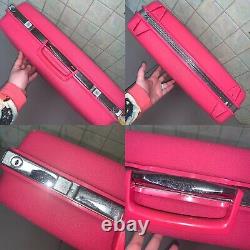 VTG Hot Pink Samsonite Saturn Suitcase Set Hard Shell Luggage Large Medium + KEY