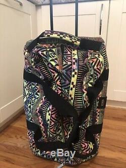 Victoria's Secret Pink Aztec 3 Piece Travel Set Luggage Wheelie Duffle Suitcase