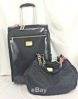 Victorias Secret Supermodel Carry On Wheelie Suitcase & Purse Bag SET NWT
