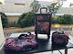 Victorias Secret Carry On Travel Suitcase Wheelie Floral New 3 Pc Set Very Rare