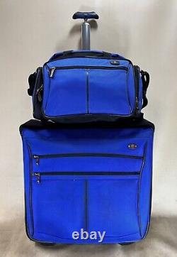 Victorinox Werks Traveler Blue Luggage Set 21 Wheeled Garment Bag & 16 Tote