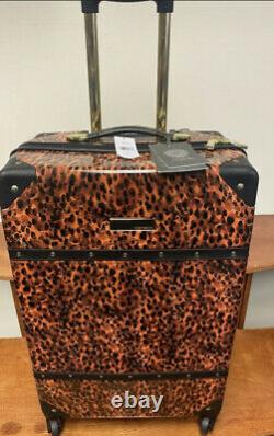 Vince Camuto Indigoh 3pc Luggage Set Spinner Wheels Gold Studs $1080 Sale