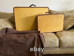 Vintage 1940s Amelia Earhart Luggage Suitcase Set Lg & Sm Super Rare Set