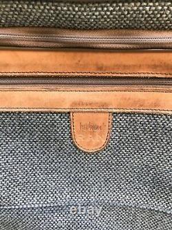 Vintage 3 Piece Set of Hartmann Tweed Luggage Leather Accents Suite Case Carry