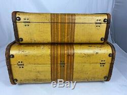 Vintage 30's or 40's Mendel Suitcase Set Hard Shell Luggage Cincinnati 21 18