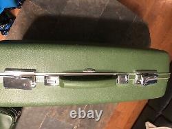 Vintage 3pc Sears Forecast Sears Avocado Green Suitcase Luggage Set 27X19 21X16