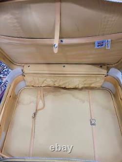 Vintage American Airlines Yellow 3 Piece Luggage Set Soft Suitcase