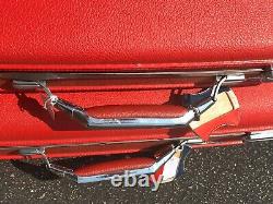 Vintage American Tourister Red Travel Luggage Set 2 piece Mid Century Modern