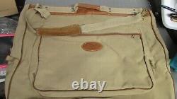 Vintage Eddie Bauer Ford Khaki Canvas Shoulder Garment/duffle Bag & Key Ring Set