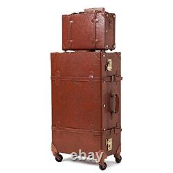 Vintage Hard Shell Luggage Set with Spinner Wheels and TSA Lock, Carry on