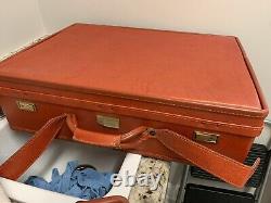 Vintage Hartmann Belting Leather Suitcase Set Of 3 Hard Case