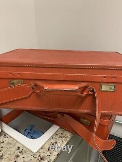 Vintage Hartmann Belting Leather Suitcase Set Of 3 Hard Case