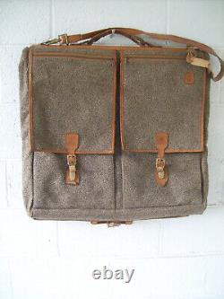 Vintage Hartmann Tweed & Belting Leather3 Piece Luggage Suitcase Bag Set