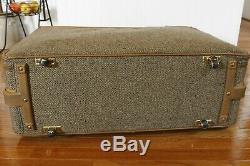 Vintage Hartmann Tweed Canvas Leather Travel Luggage Suit Bag Suitcase Set of 5