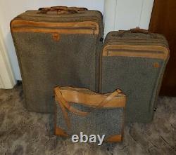 Vintage Hartmann Tweed&leather Rolling Luggage set and Duffle Bag