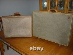 Vintage MCM Hartmann Tweed + Leather 2 Piece Luggage Set 22F005