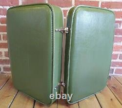 Vintage Nesting Luggage Suitcase Set of 3 Avocado Green Excellent Fingerhut