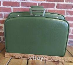 Vintage Nesting Luggage Suitcase Set of 3 Avocado Green Excellent Fingerhut