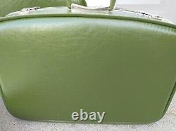 Vintage Samsonite 4 pc. Nesting Luggage Set, Green Hard Shell with Keys